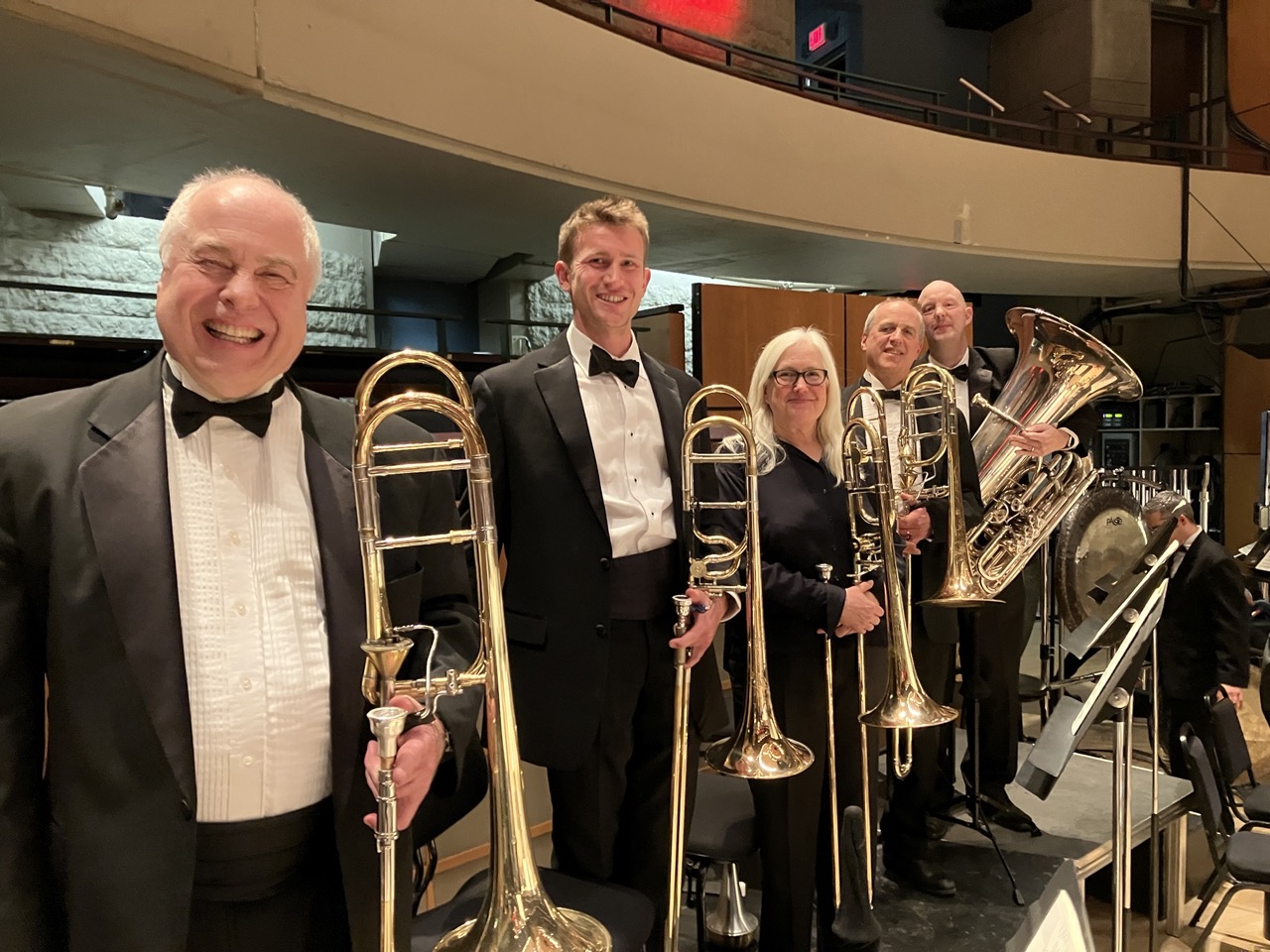 Low brass: Jim Scott, Kristofer Leslie, Kathryn Macintosh, David Reid, Tom McCaslin; 